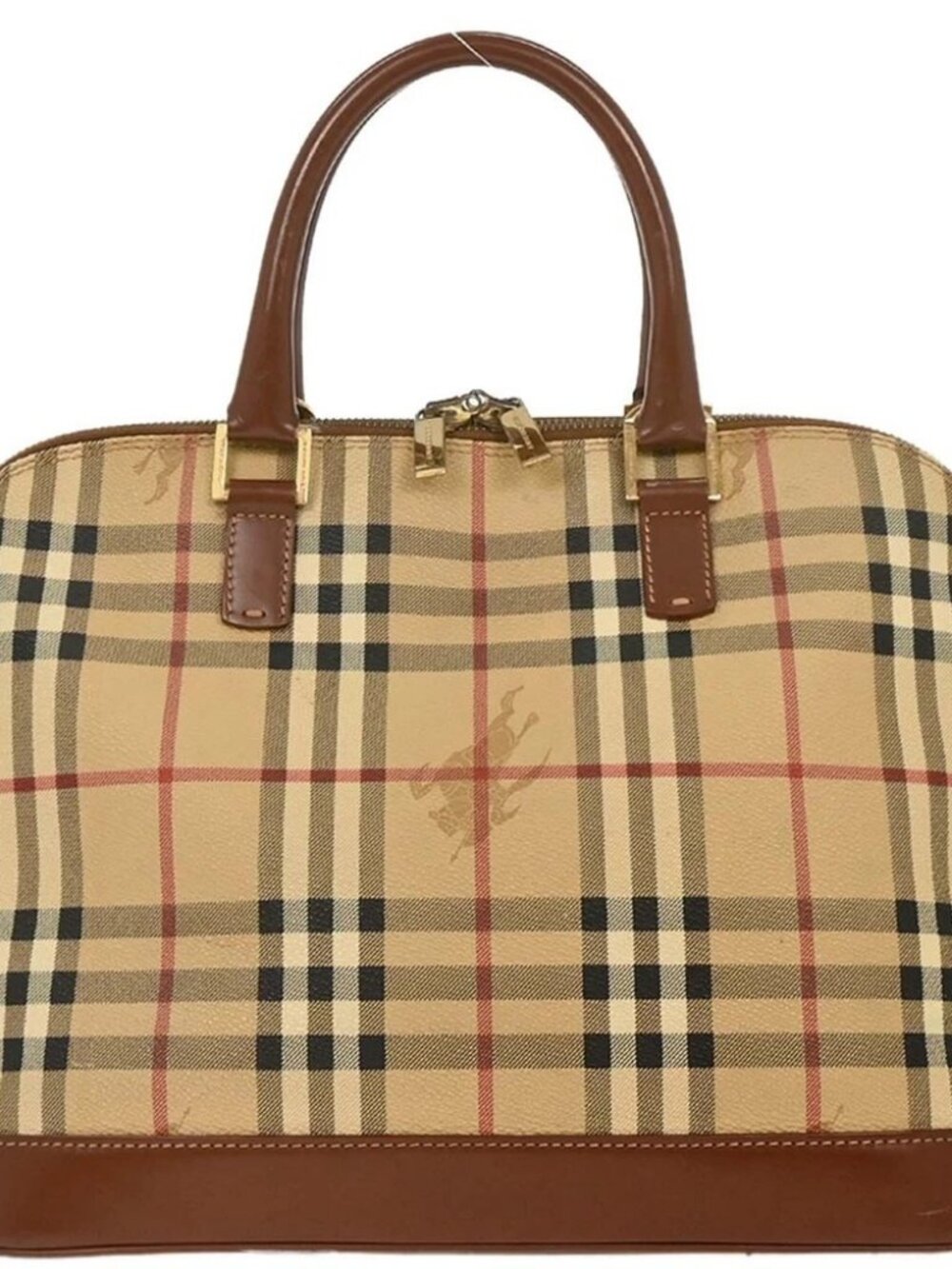 Burberry Beige PVC House Check Handbag